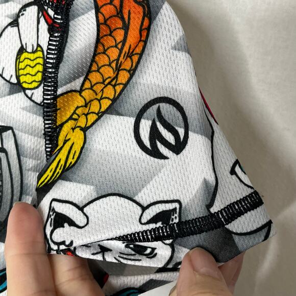 InkNBurn Lucky Tech Short Sleeve Graphic T Shirt XXS 2XS White Multicolor Gym - Picture 4 of 7